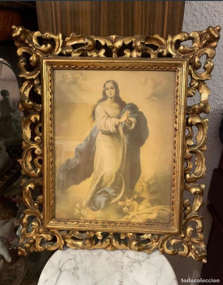 Antig&uuml;edades: ANTIGUO MARCO MADERA TALLADA.