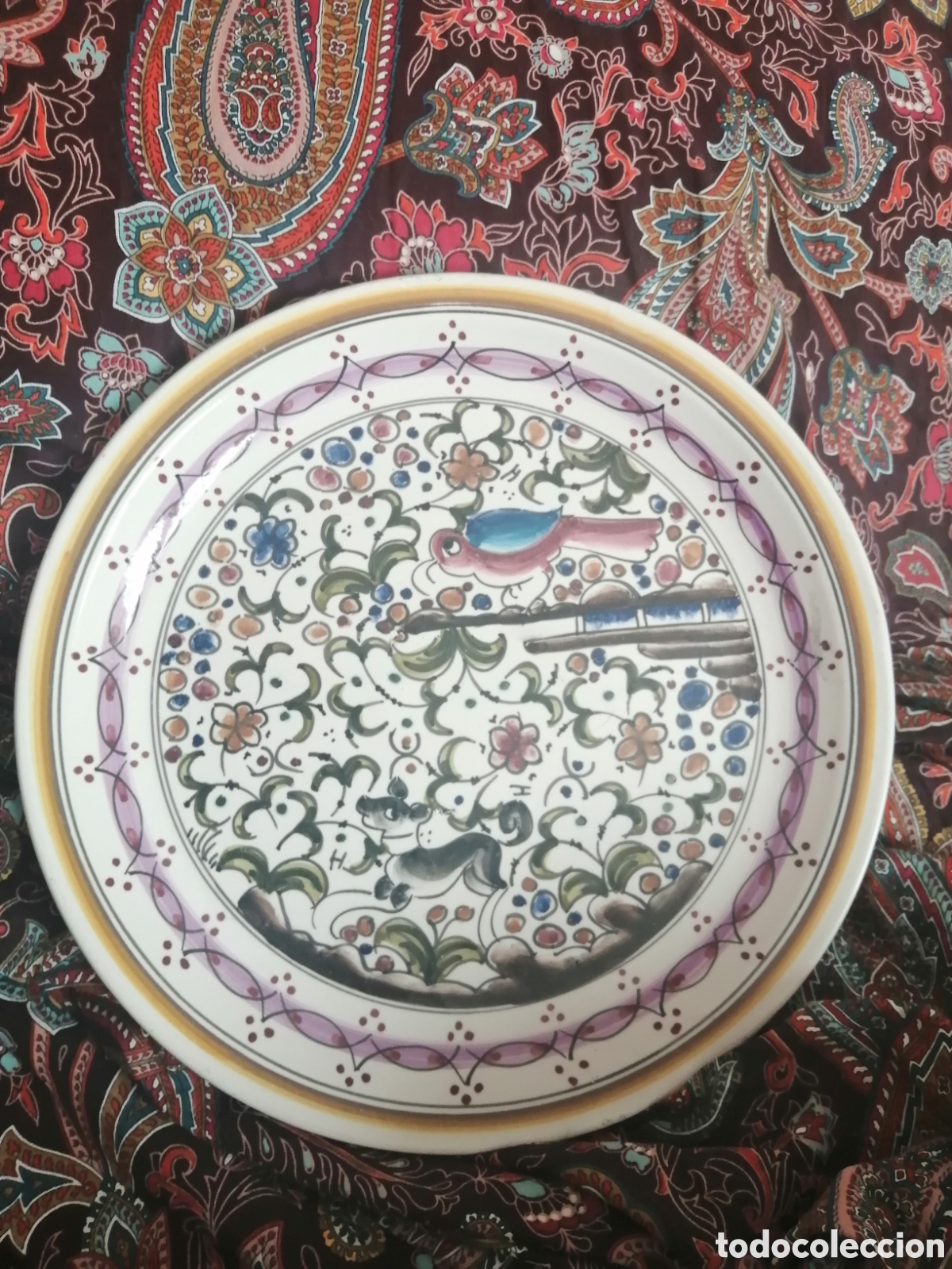 Antig&uuml;edades: Plato ceramica Pombal vintage
