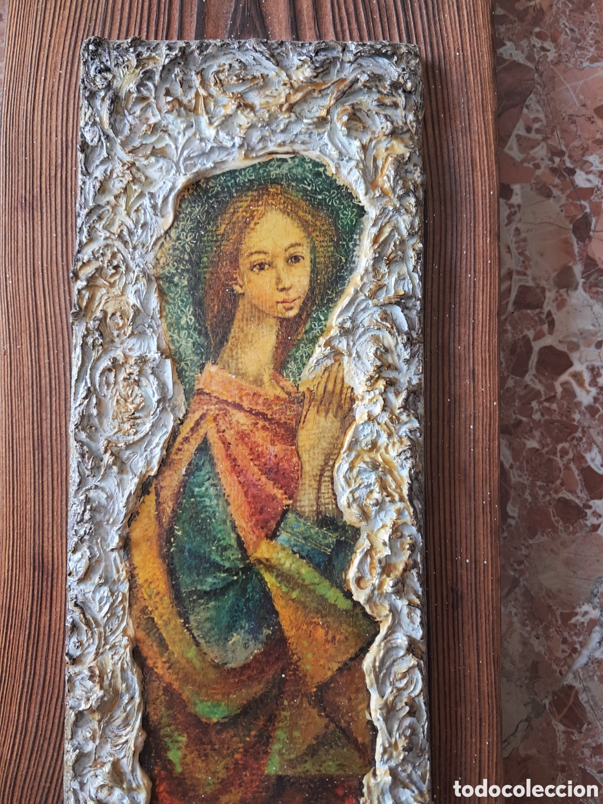 Antig&uuml;edades: Vintage imatge religiosa de la Mare de D&eacute;u&nbsp; - Foto 2