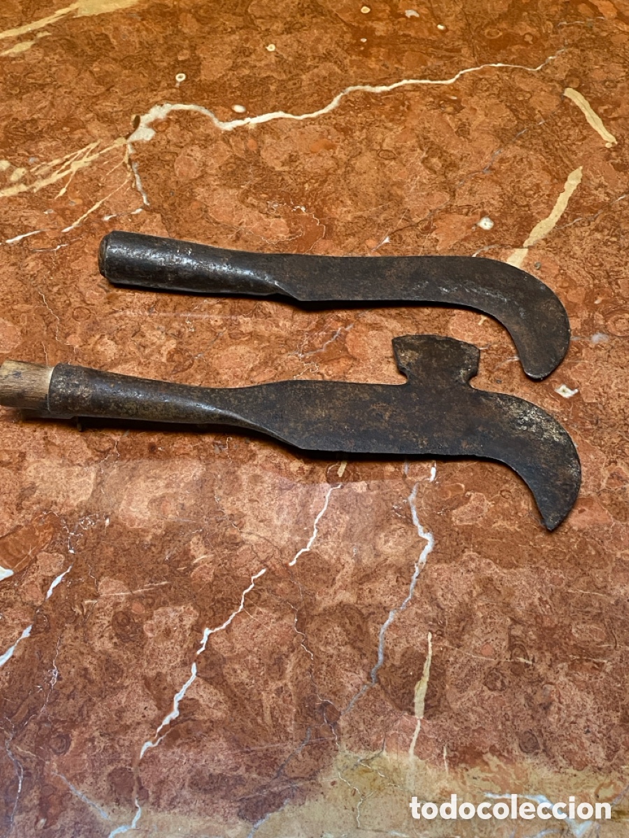 Antig&uuml;edades: Lote de dos herramientas para podar , vendimiar