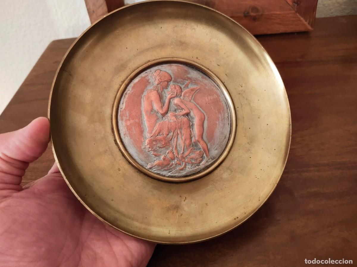 Antig&uuml;edades: Bandeja Afrodita y Eros. Bronce. Jollet, Par&iacute;s. - Foto 7