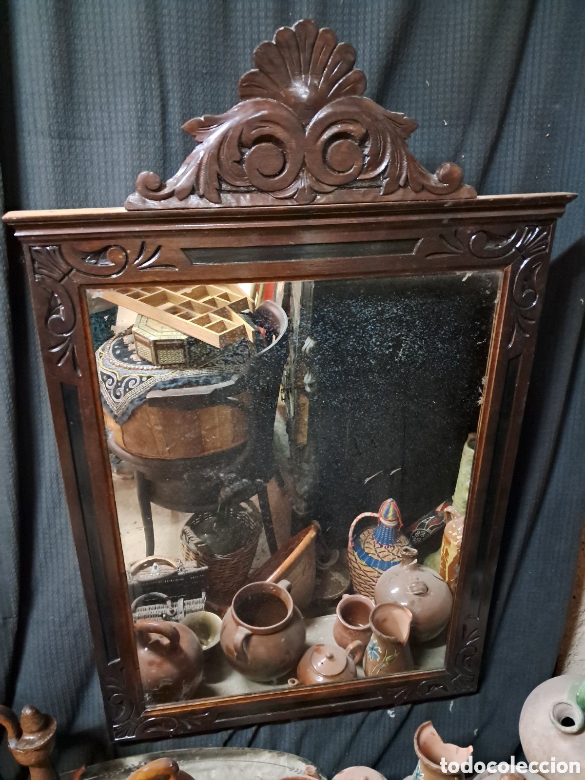 Antig&uuml;edades: Espejo Modernista o Alfonsino de finales del XIX o principis del XX