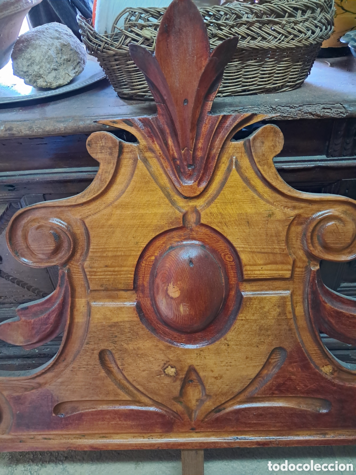 Antig&uuml;edades: Cresta o copete de cama o espejo - Foto 2
