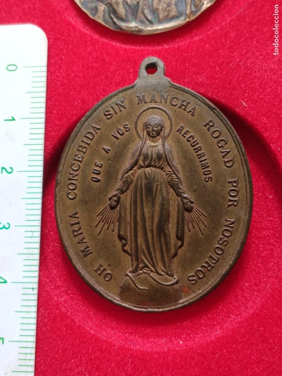 Antig&uuml;edades: Inmaculada Concepci&oacute;n. Buen tama&ntilde;o. Medalla antigua