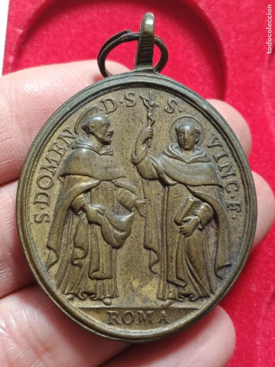 Antig&uuml;edades: MEDALLA RELIGIOSA GRAN TAMA&Ntilde;O EN EXCELENTE ESTADO. SANTO DOMINGO Y SAN VICENTE, ROMA