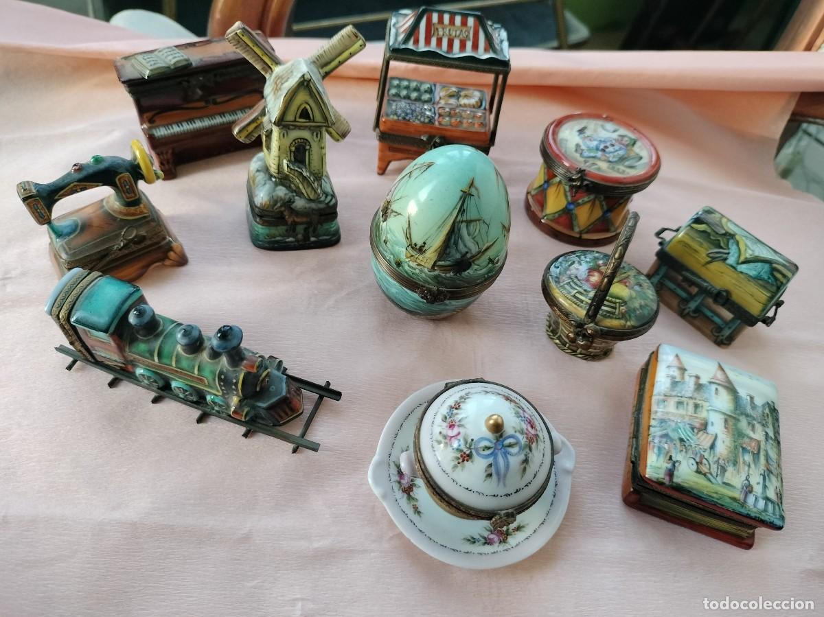 Antig&uuml;edades: Colecci&oacute;n de cajas de porcelana Limoges. Pintadas a mano