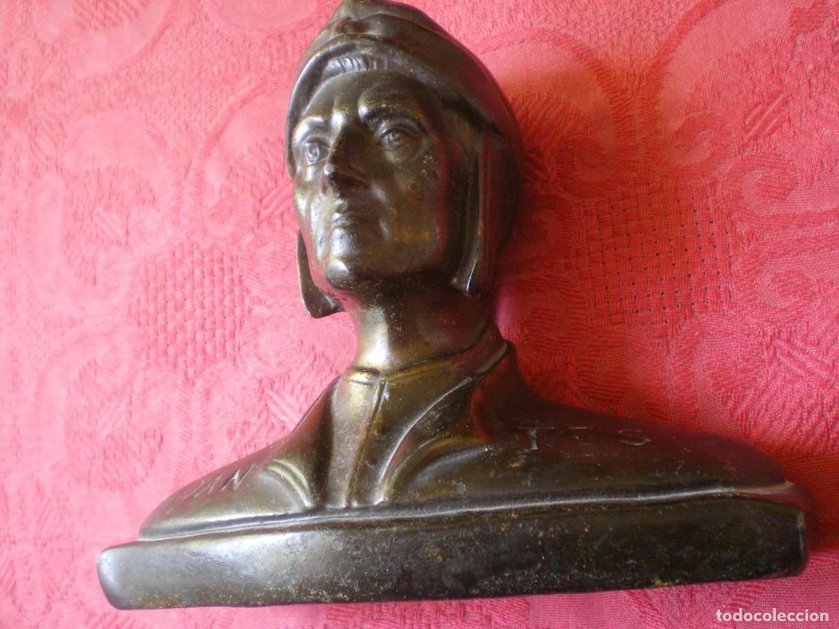 Antig&uuml;edades: BUSTO MET&Aacute;LICO DANTE. - Foto 4