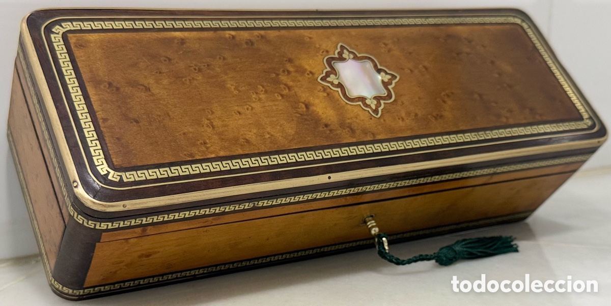 Antig&uuml;edades: ANTIGUA Y EXCLUSIVA CAJA GUANTERA NAPOLE&Oacute;N FRANCIA SIGLO XIX