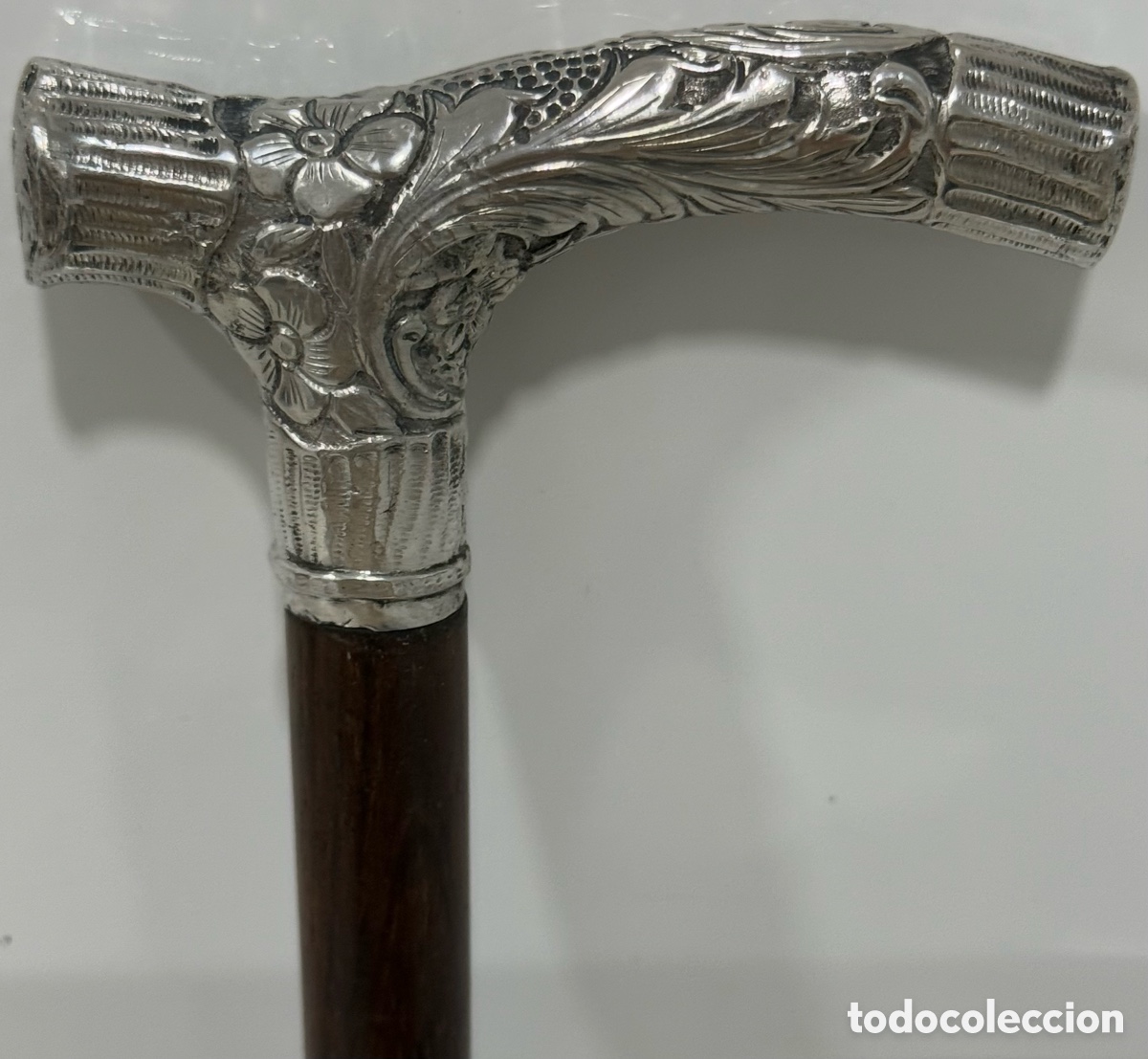 Antig&uuml;edades: ANTIGUO BAST&Oacute;N PLATA PUNZONADA PORTUGAL SIGLO XIX