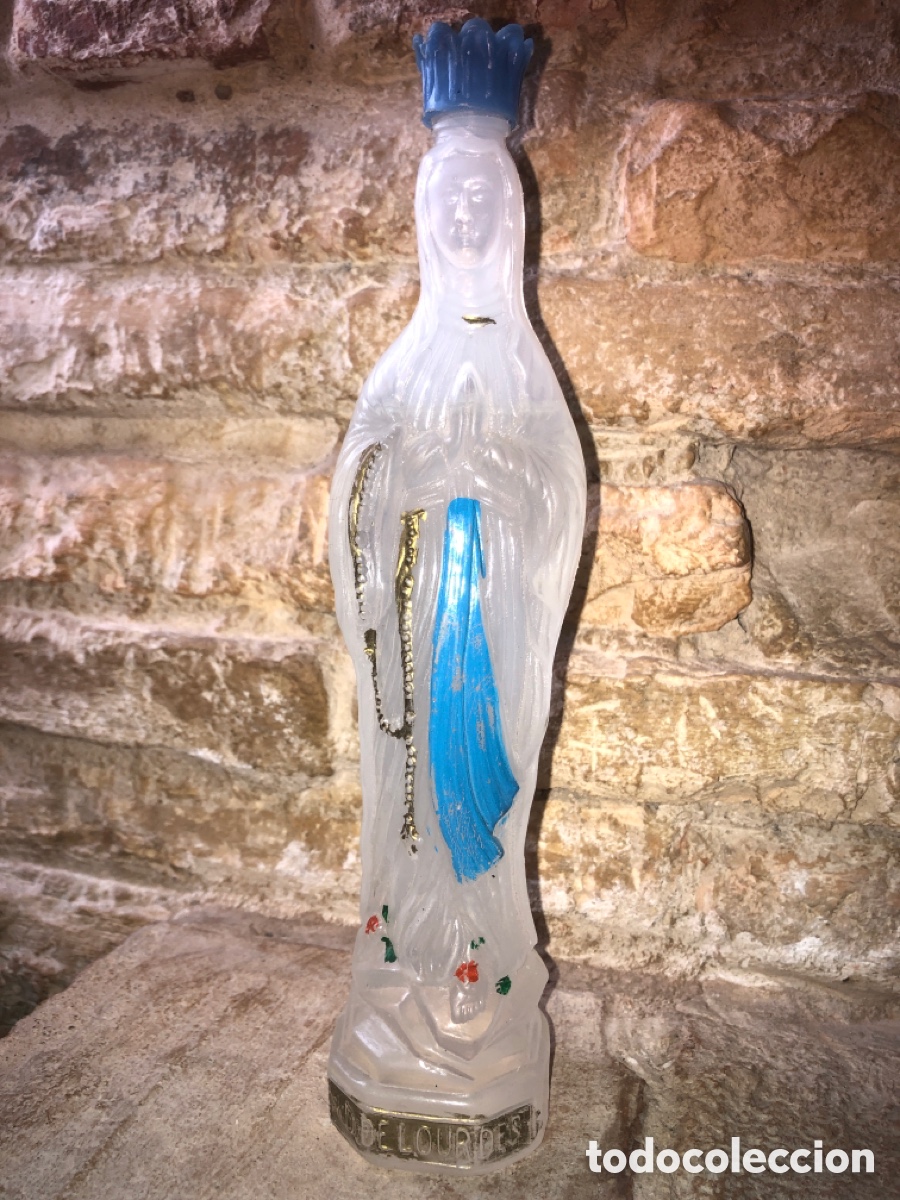Antig&uuml;edades: Botella agua bendita de Lourdes