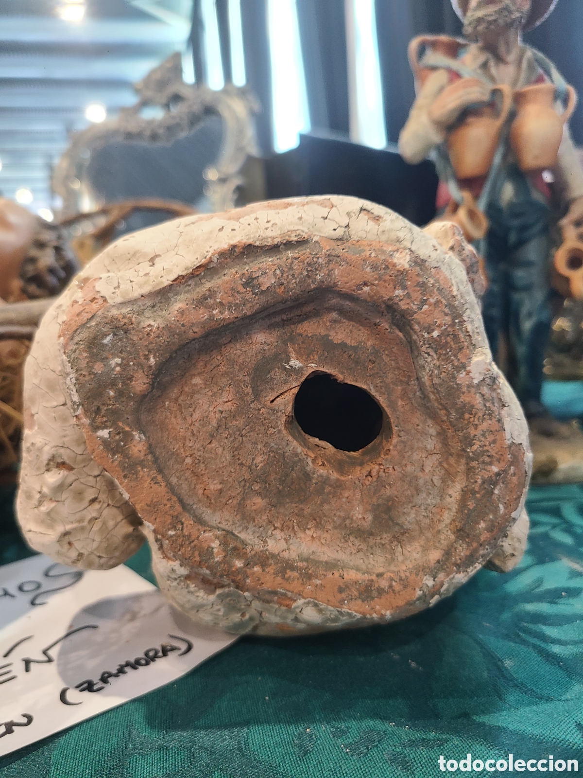 Antig&uuml;edades: Angelito de terracota sentado - Foto 4