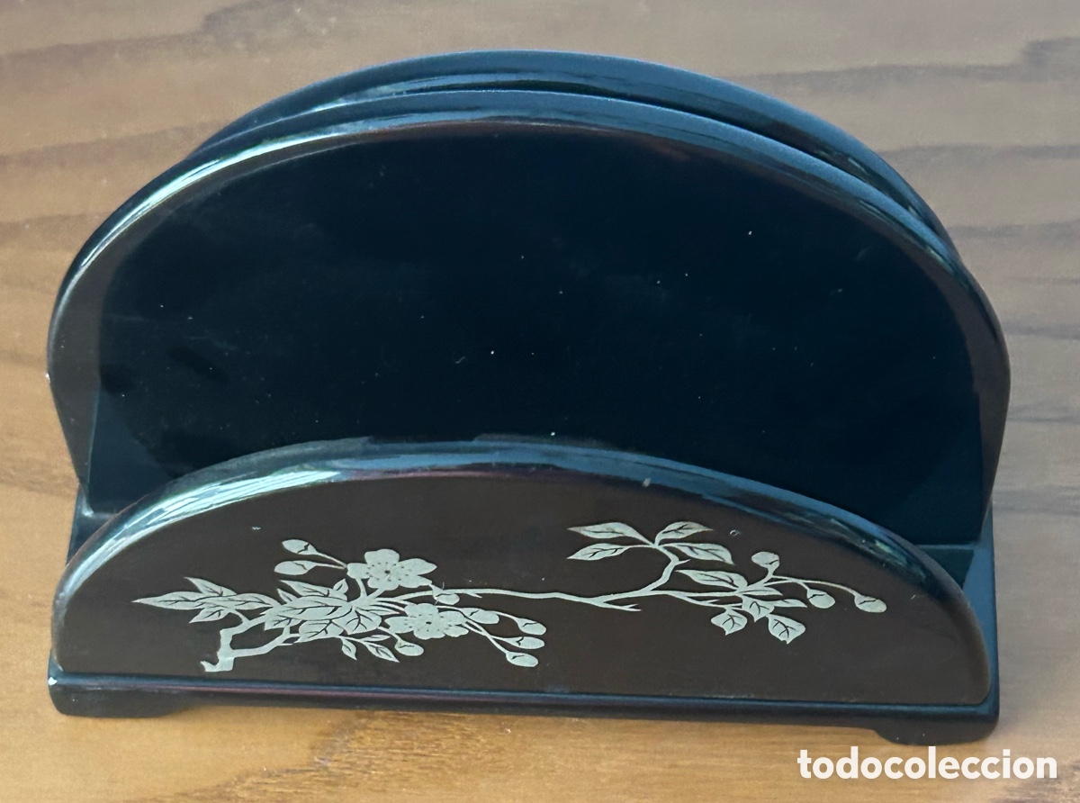 Antig&uuml;edades: Escriban&iacute;a madera negra lacada - Foto 10