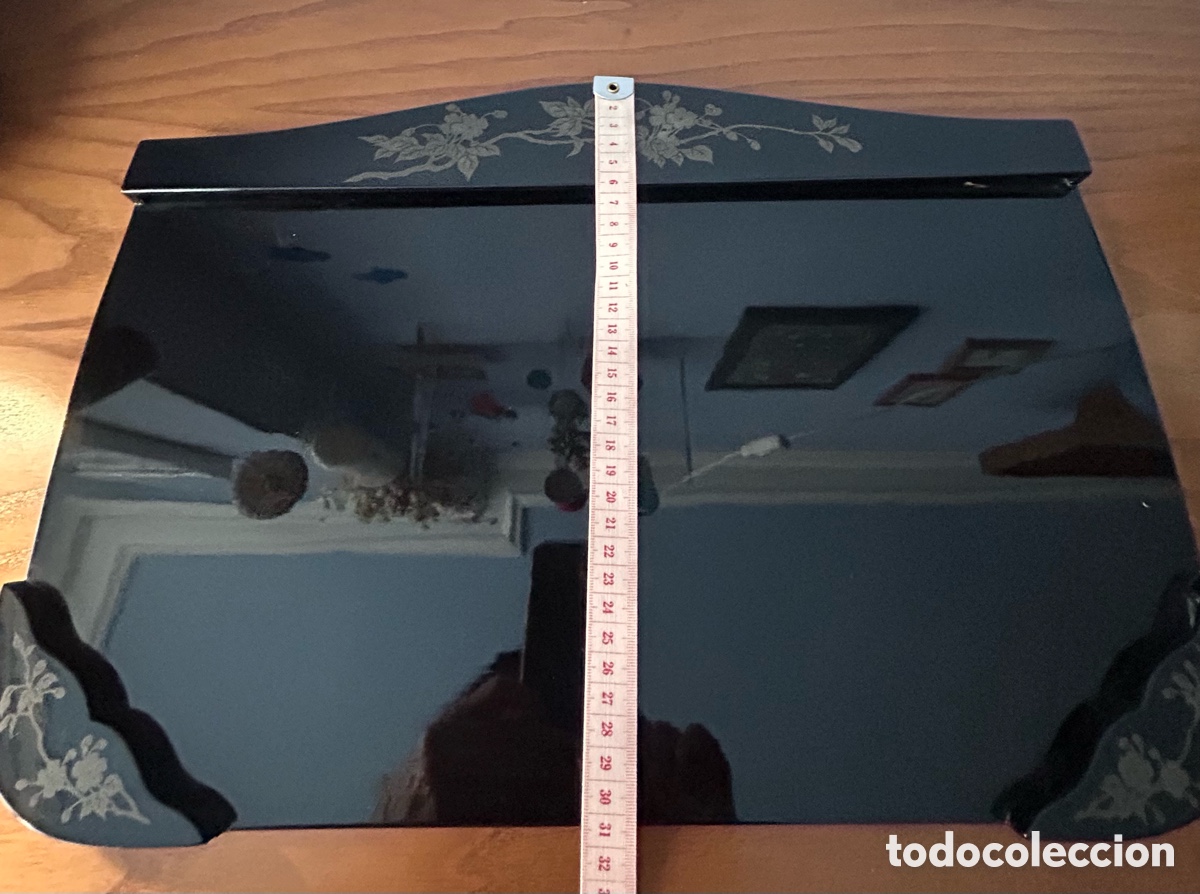 Antig&uuml;edades: Escriban&iacute;a madera negra lacada - Foto 18