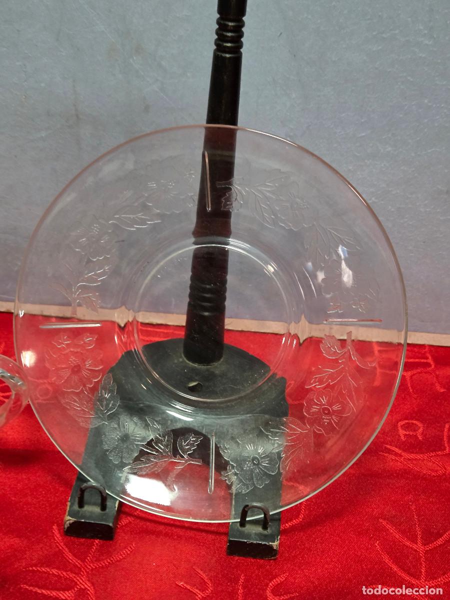 Antig&uuml;edades: plato de cristal labrado