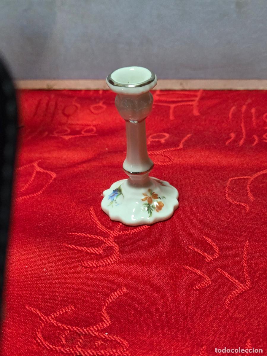 Antig&uuml;edades: mini candelabro de porcelana - Foto 2