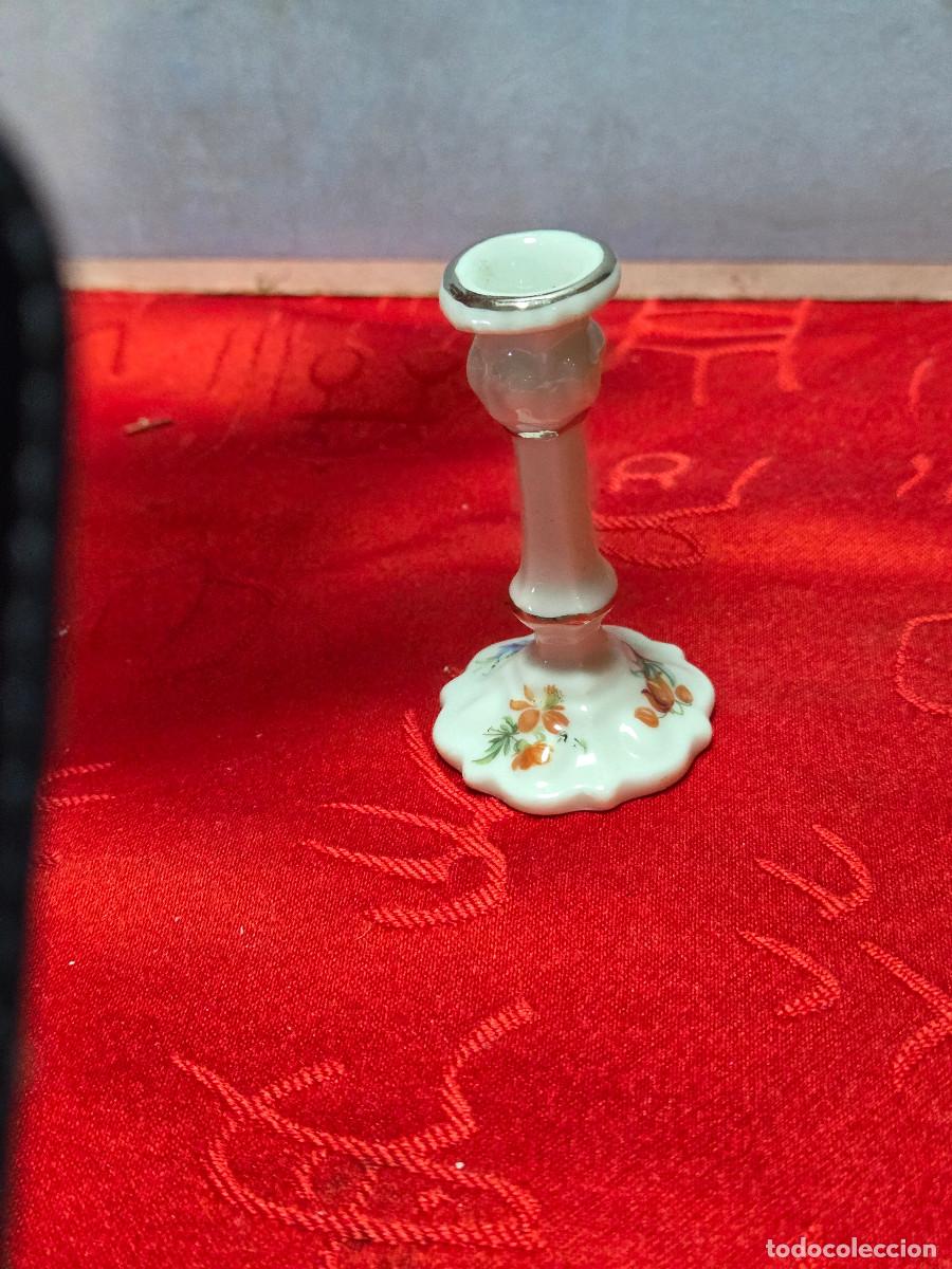 Antig&uuml;edades: mini candelabro de porcelana - Foto 3