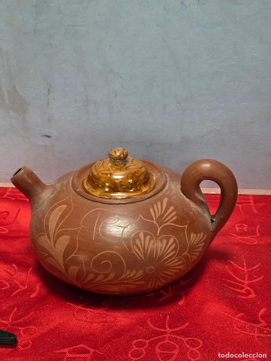 Antig&uuml;edades: tetera de ceramica vintage