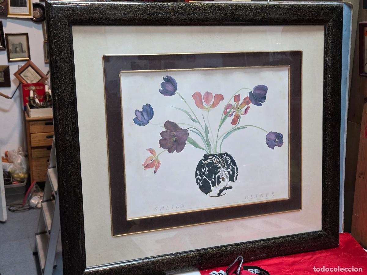 Antig&uuml;edades: cuadro con dibujos de jarron - Foto 1