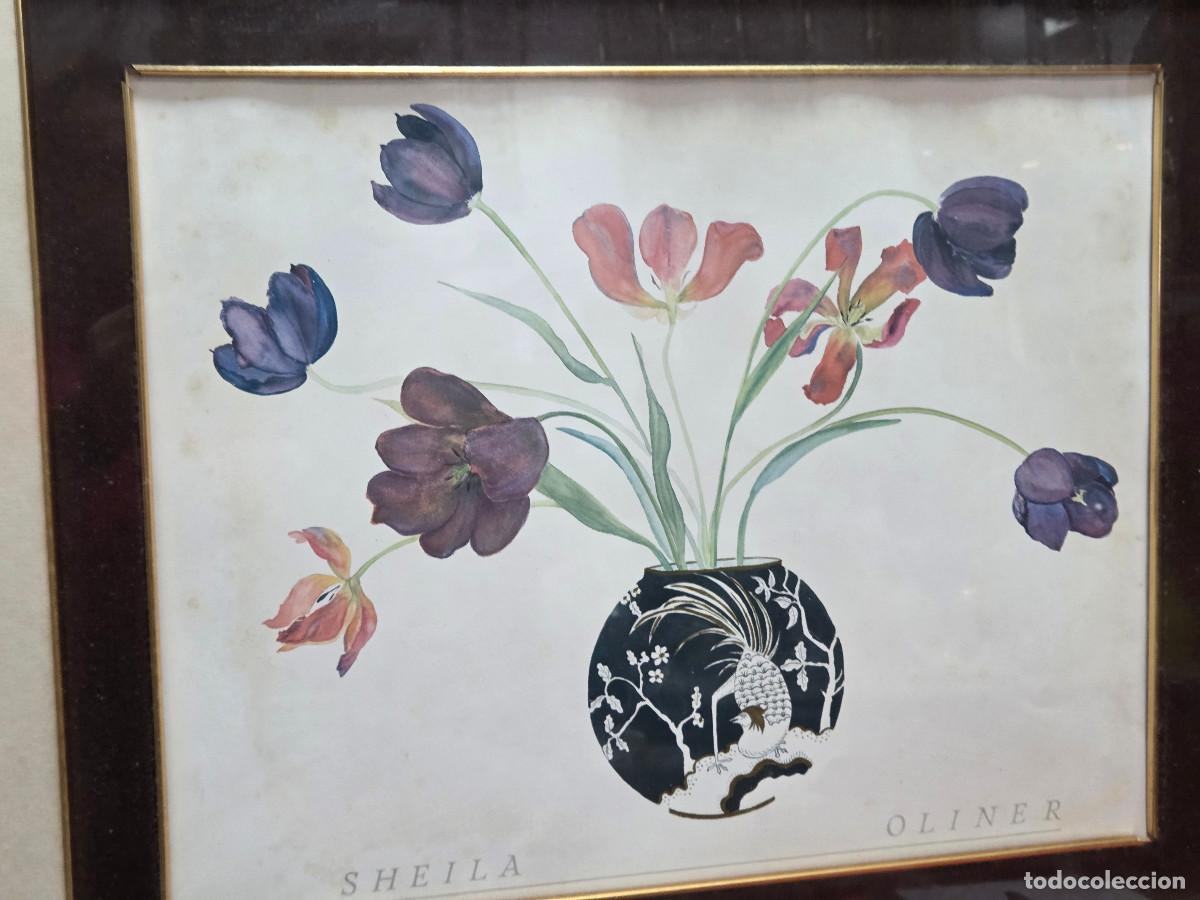 Antig&uuml;edades: cuadro con dibujos de jarron - Foto 2
