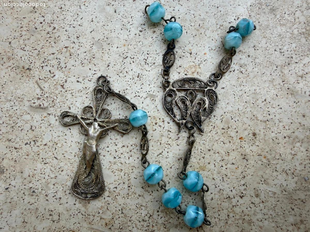 Antig&uuml;edades: Cruz de rosario filigrana