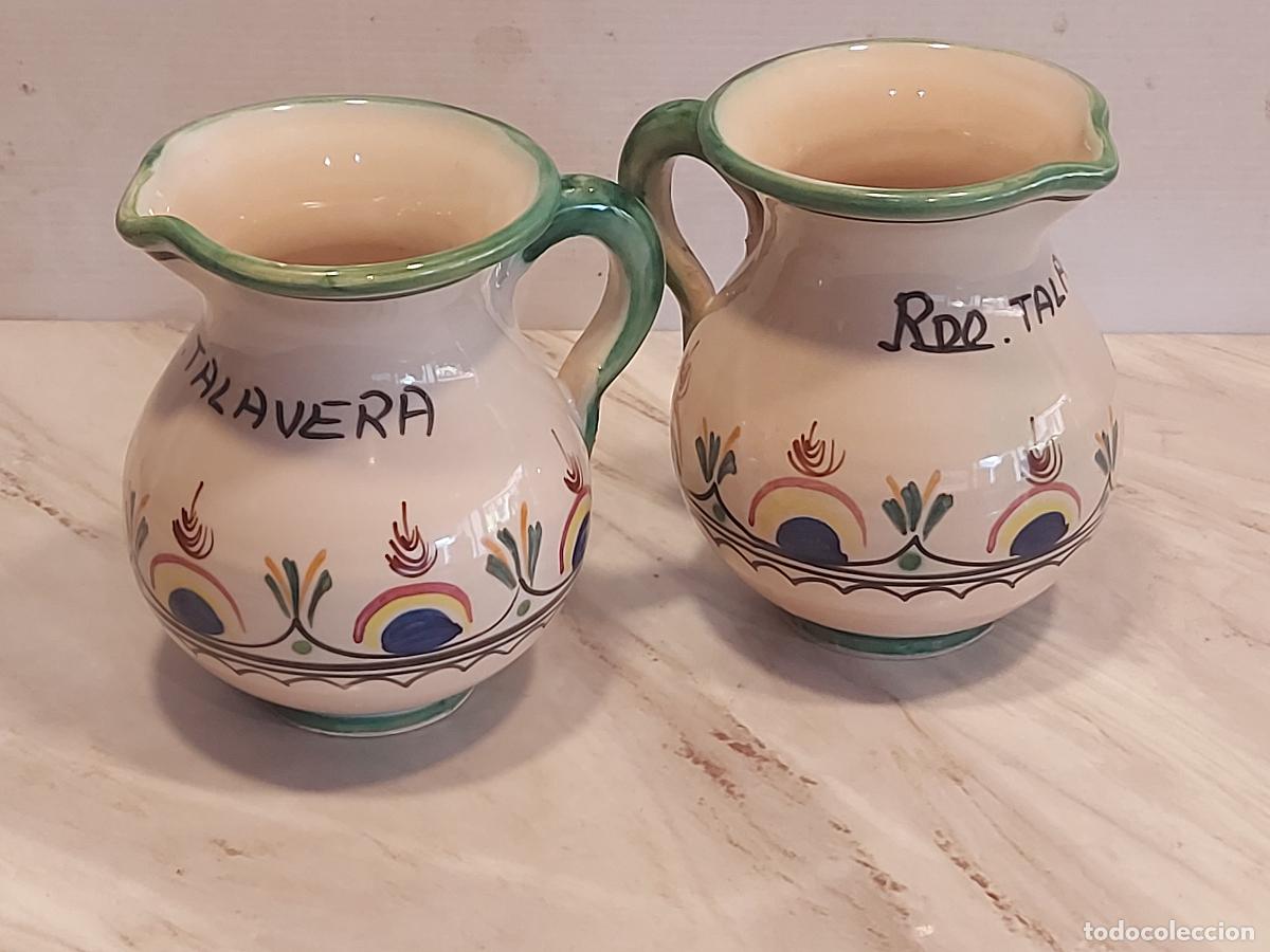 Antiguidades: PAREJA DE JARRITAS DE TALAVERA / 12X12 CM / SIN FIRMA / PERFECTO ESTADO.