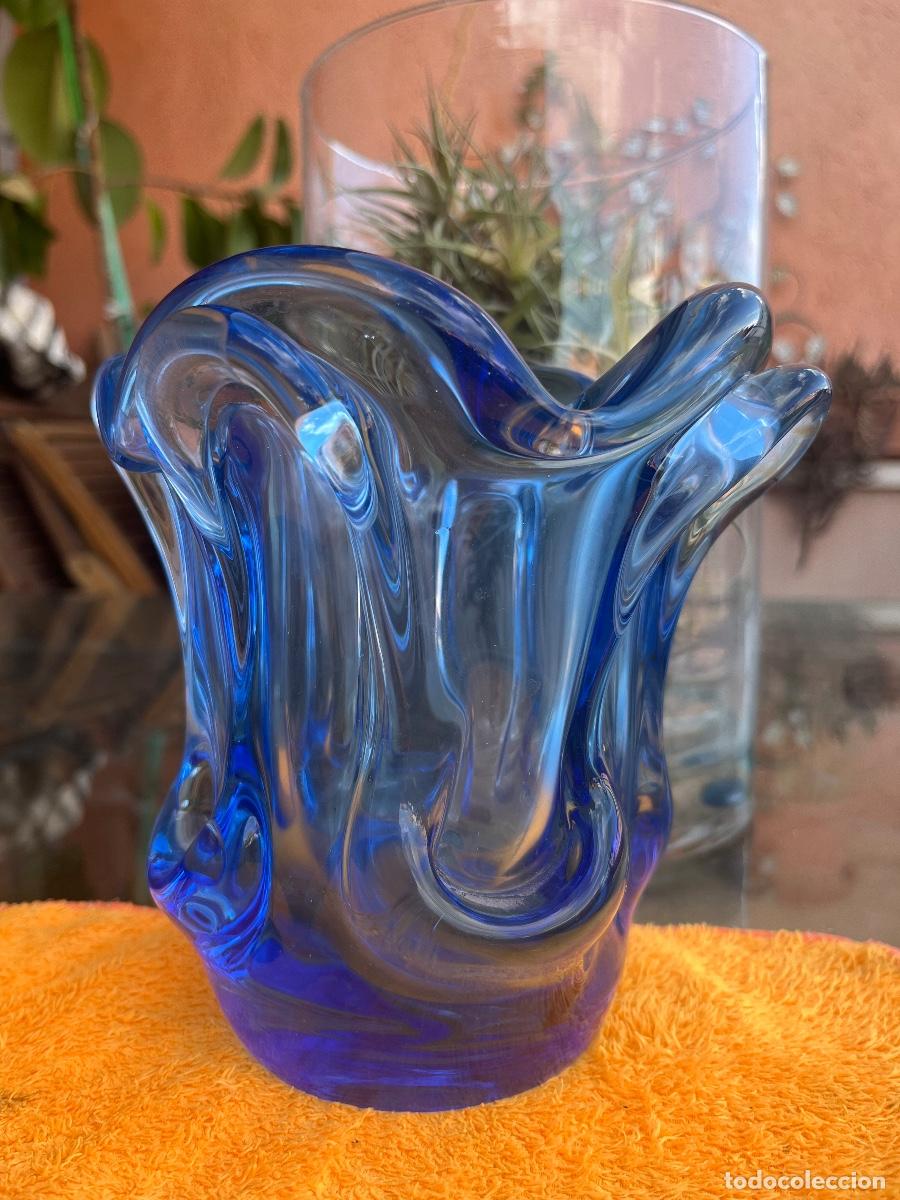 Antig&uuml;edades: Jarr&oacute;n florero Murano azul - Foto 2