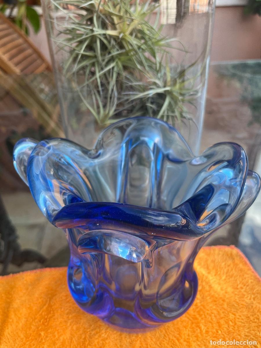 Antig&uuml;edades: Jarr&oacute;n florero Murano azul - Foto 3