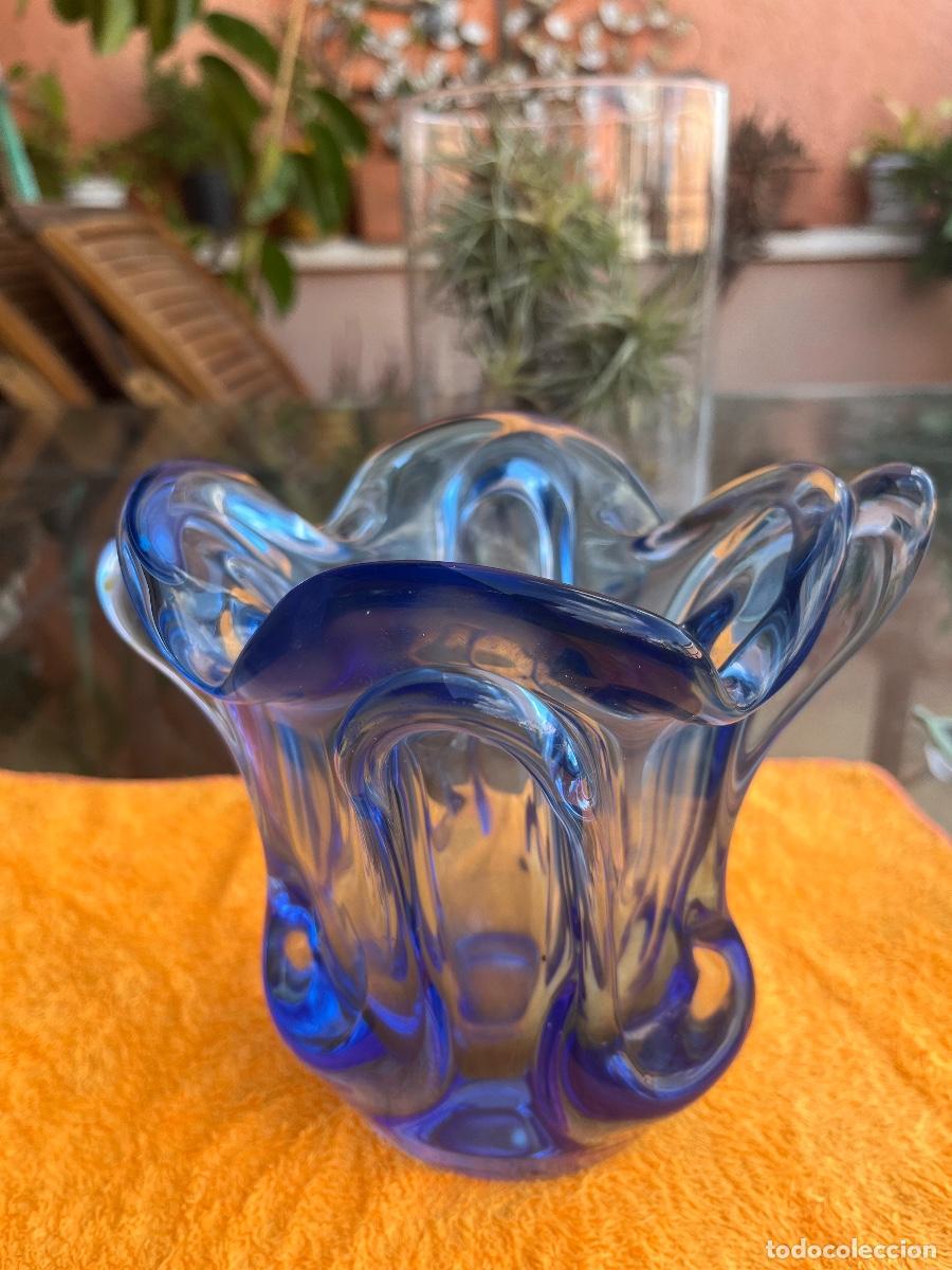 Antig&uuml;edades: Jarr&oacute;n florero Murano azul - Foto 5