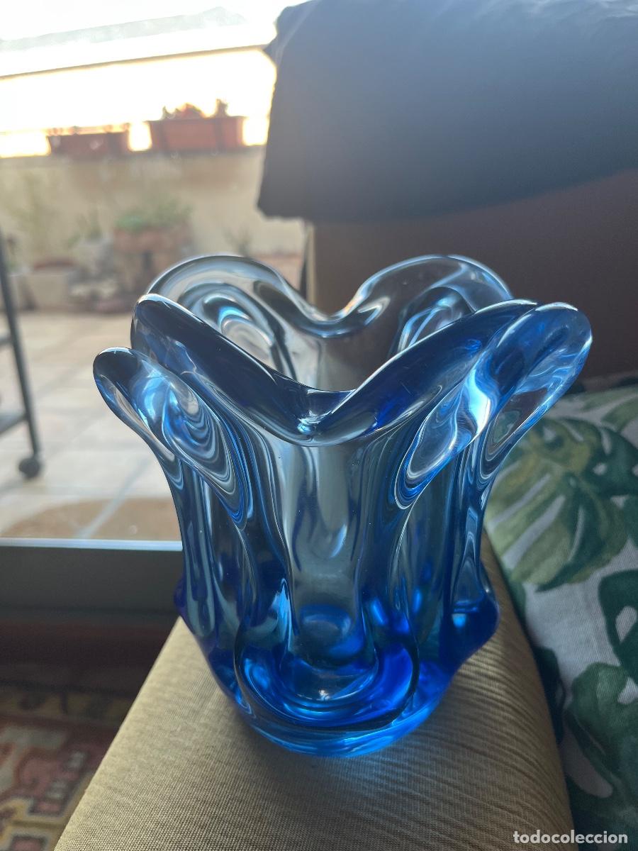 Antig&uuml;edades: Jarr&oacute;n florero Murano azul - Foto 6