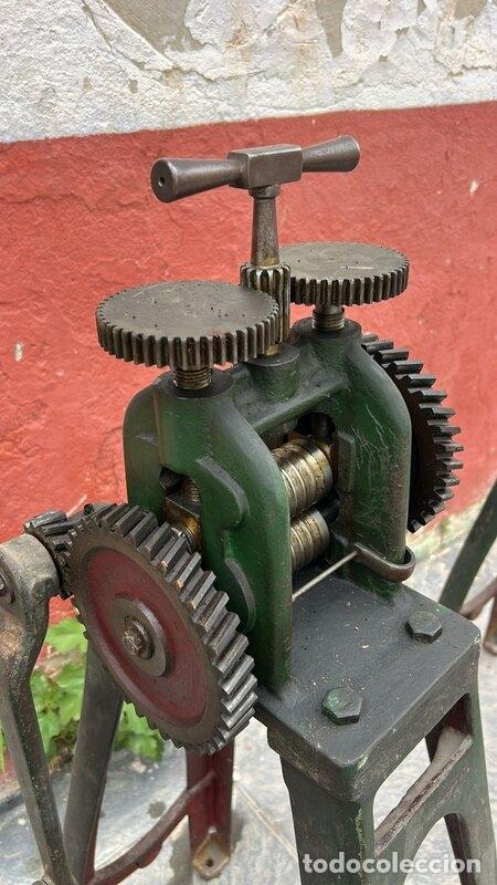 Antig&uuml;edades: Antigua Laminadora Manual de Joyer&iacute;a y Orfebrer&iacute;a - Hierro Fundido