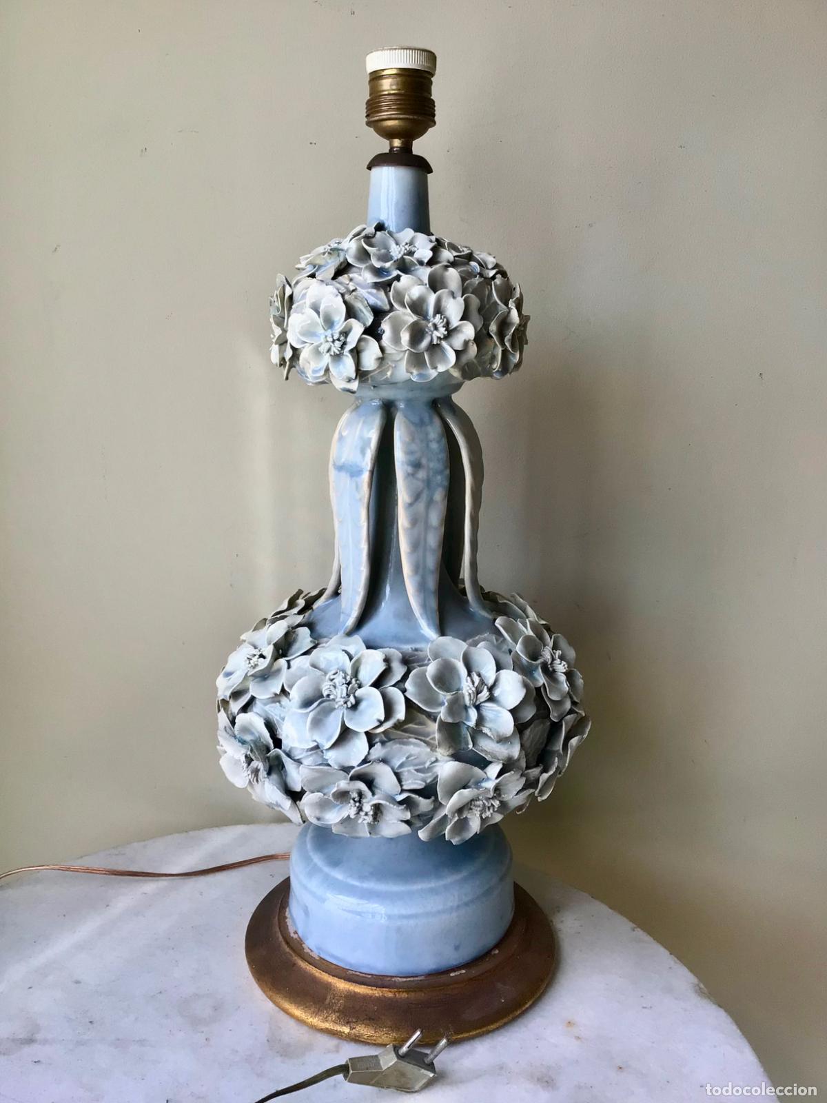 Antig&uuml;edades: GRANDE Y EXPECTACULAR LAMPARA DE MANISES . ORIGINAL A&Ntilde;OS 60 VINTAGE GRAN TAMA&Ntilde;O