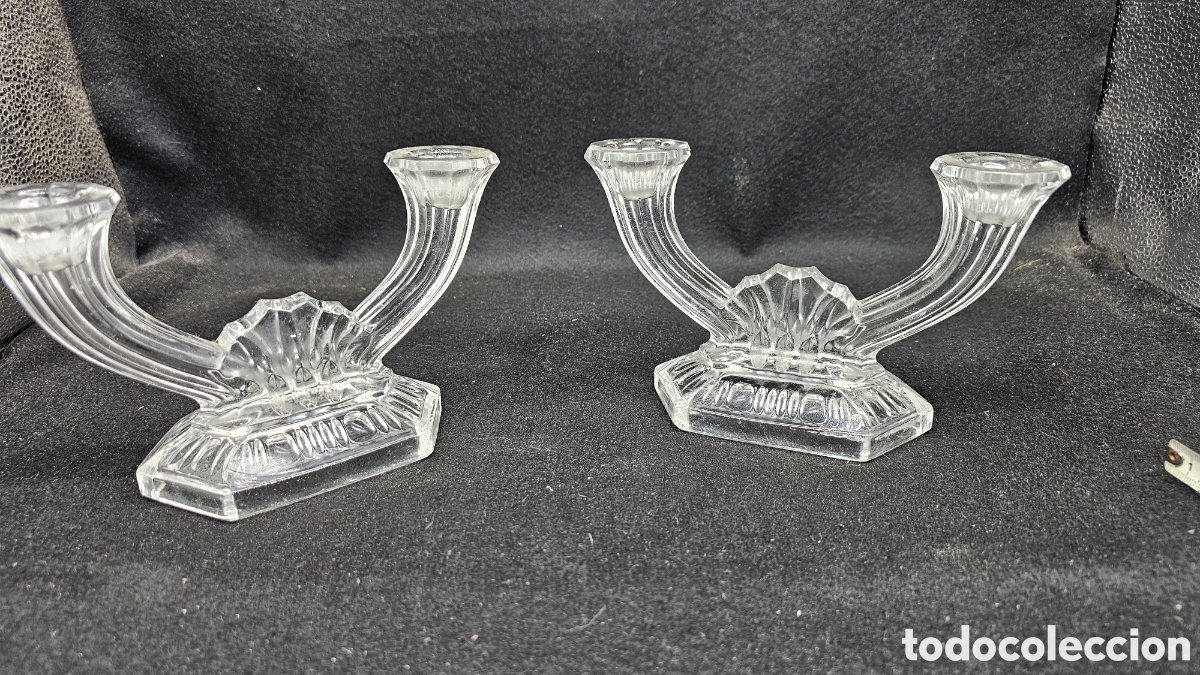 Antig&uuml;edades: Antiguos candelabros de vidrio