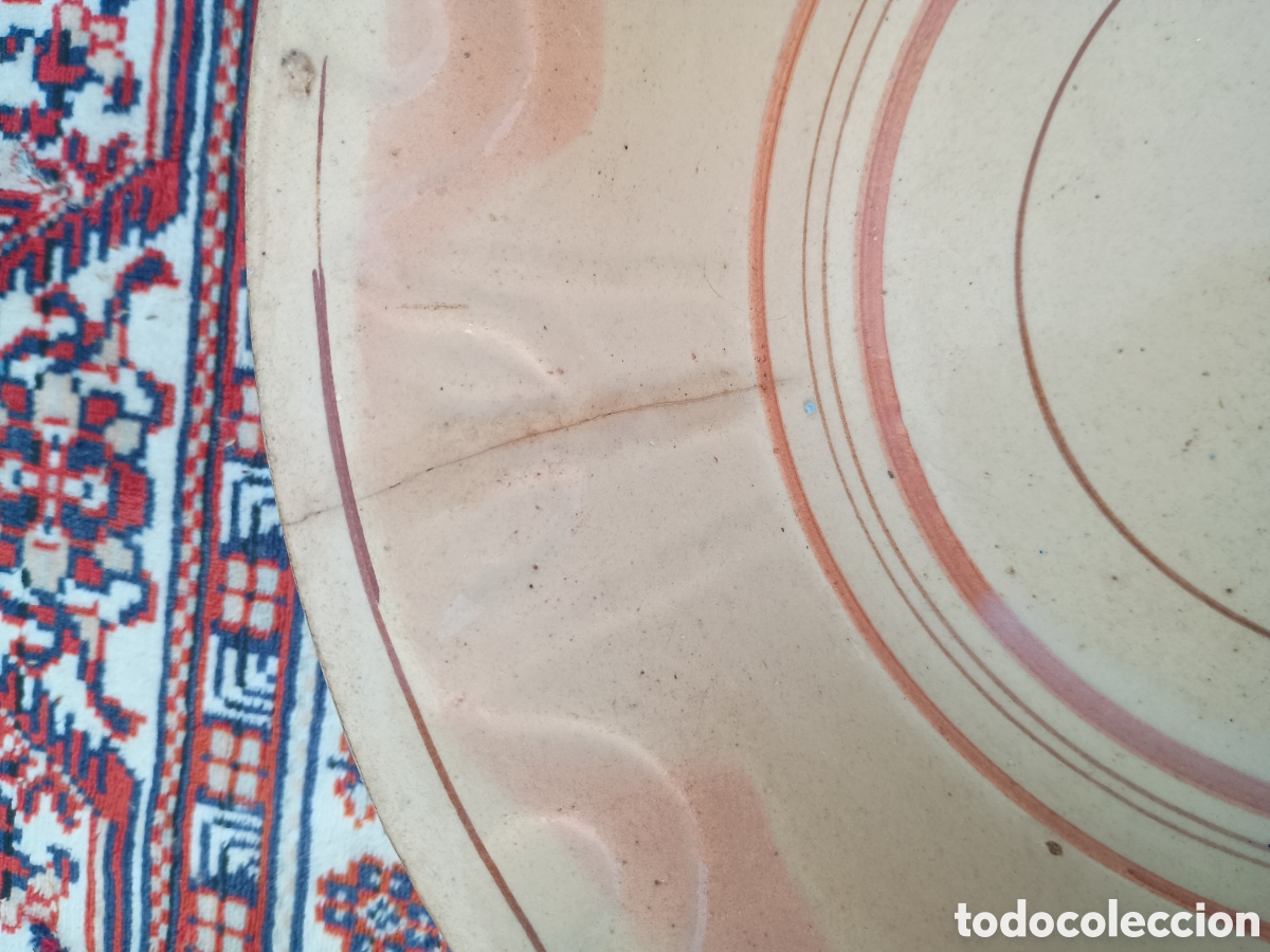 Antig&uuml;edades: Lebrillo plato cer&aacute;mica popular - Foto 2