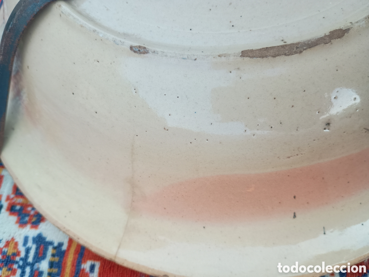 Antig&uuml;edades: Lebrillo plato cer&aacute;mica popular - Foto 7