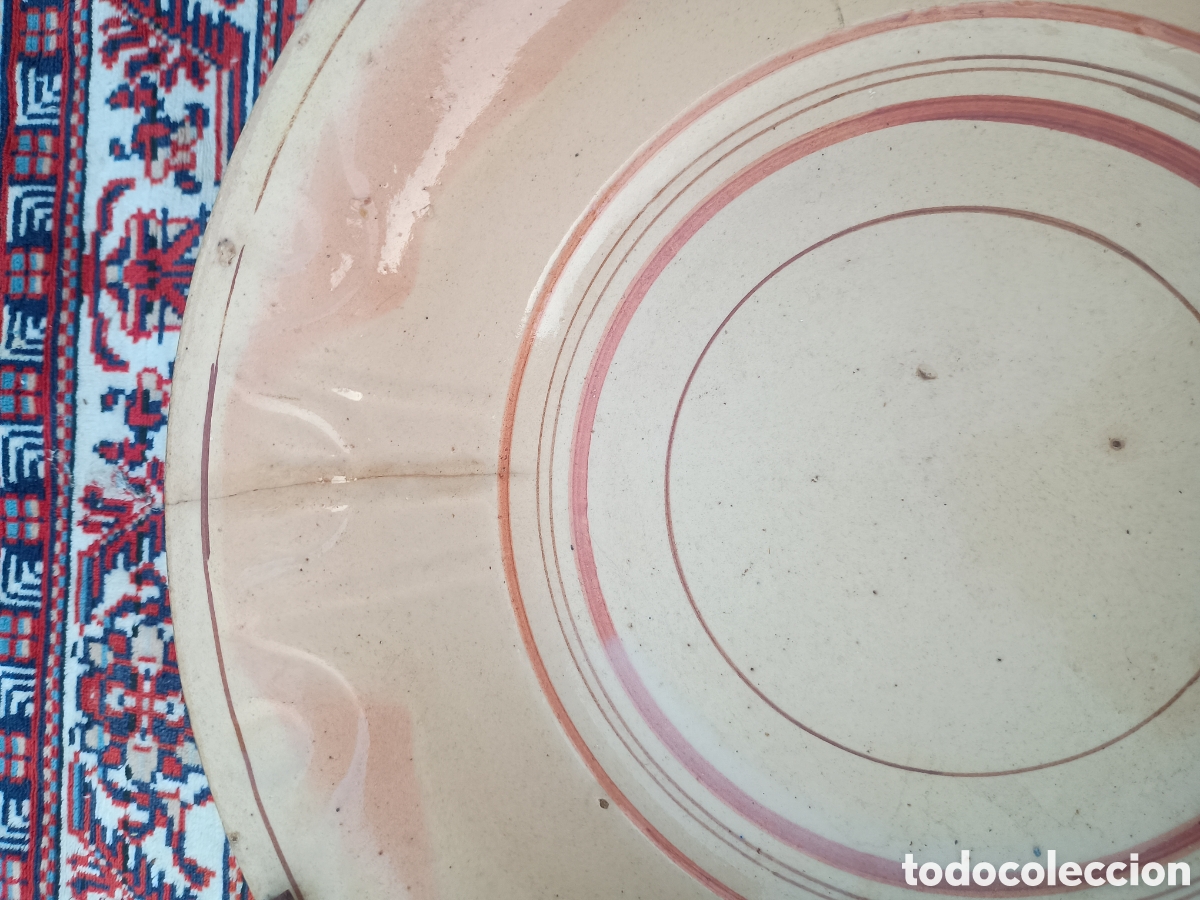 Antig&uuml;edades: Lebrillo plato cer&aacute;mica popular - Foto 9