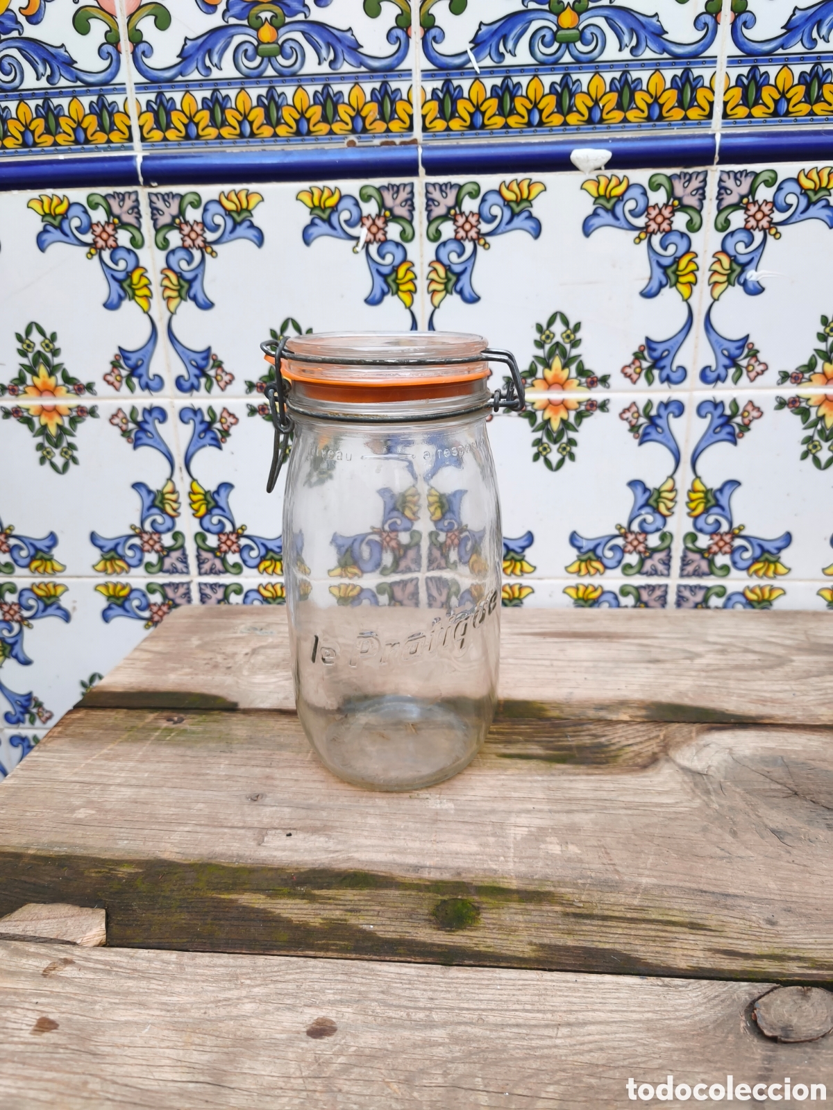 Antig&uuml;edades: Recipiente de cristal le practique France