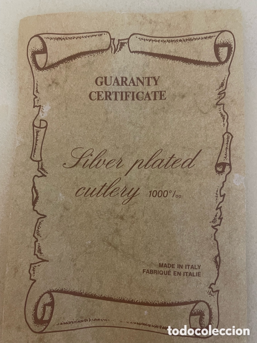 Antig&uuml;edades: Faqueiro banhado a prata com certificado