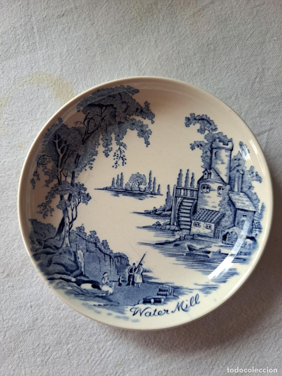 Antig&uuml;edades: Bonito platillo de porcelana Johnson Bros, Water mill azul