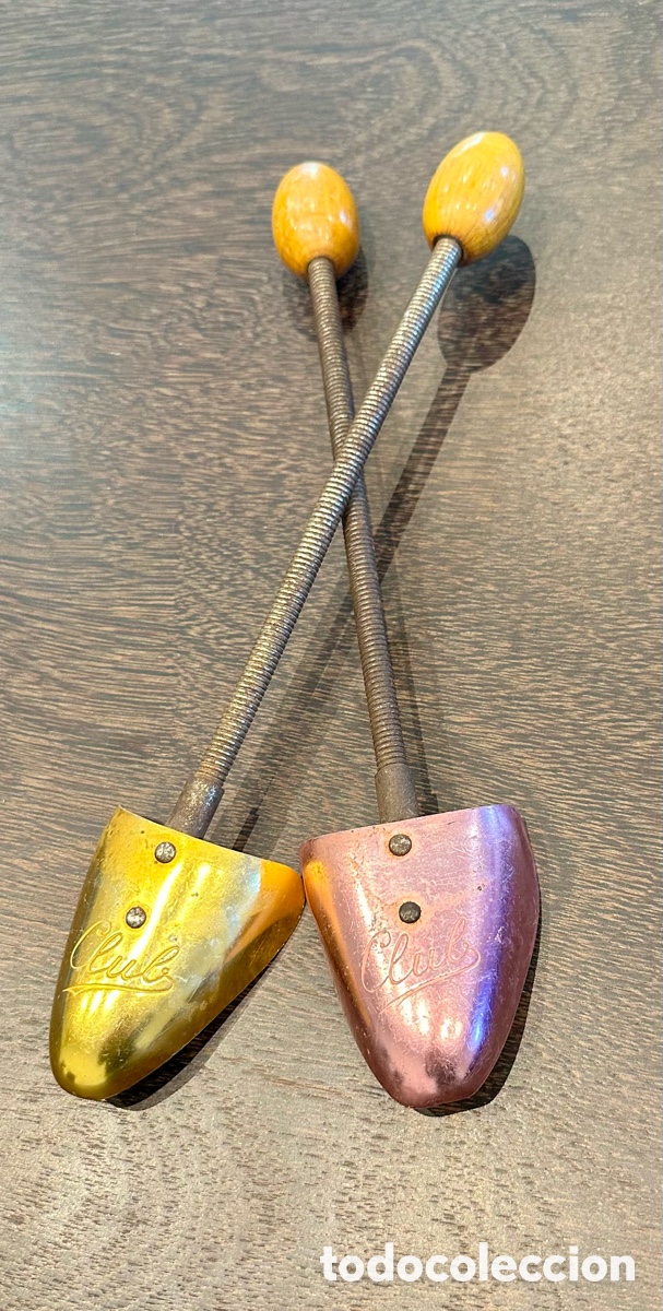 Antig&uuml;edades: Hormas Vintage &rdquo;Club&rdquo; &ndash; Metalizado Oro y Rosa &ndash; Mid-Century Modern