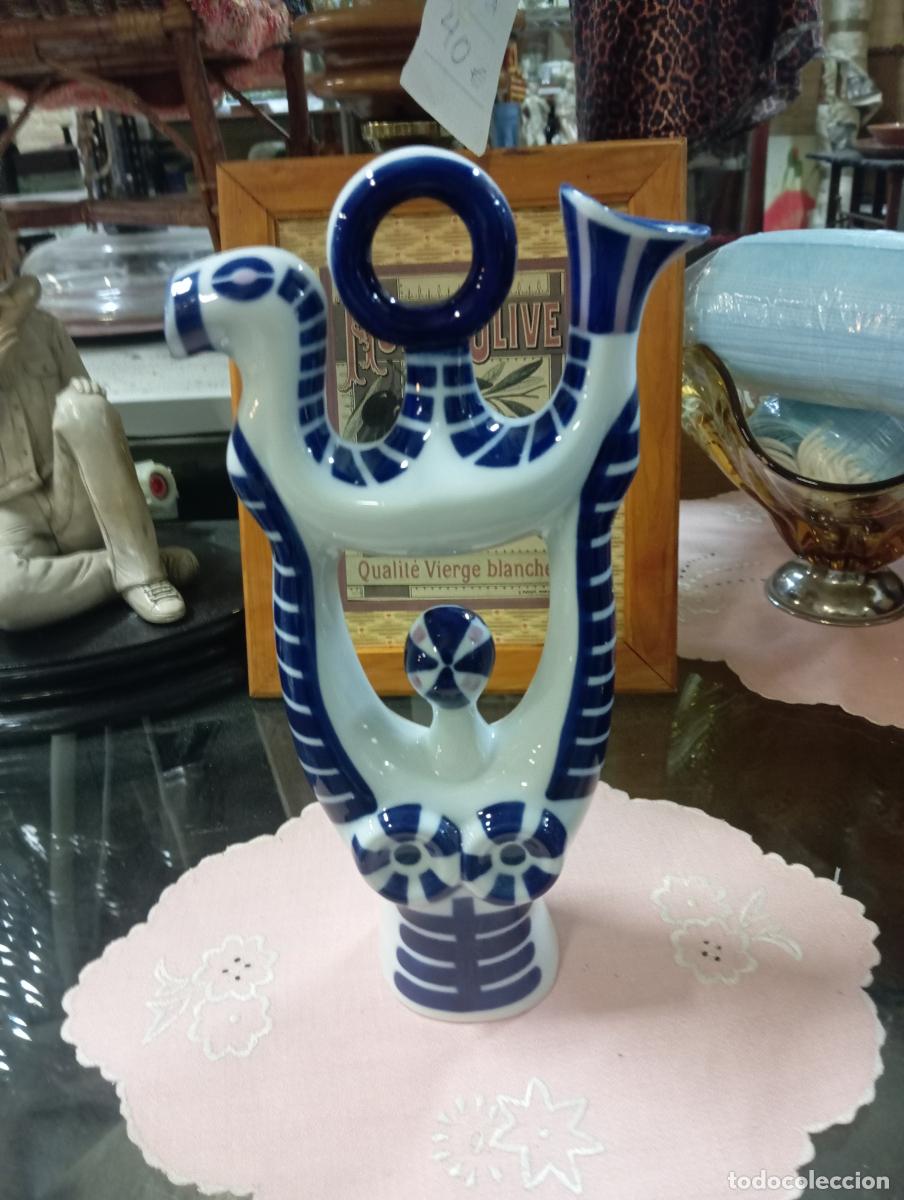 Antig&uuml;edades: botijo porcelana de sargadelos - 30cm