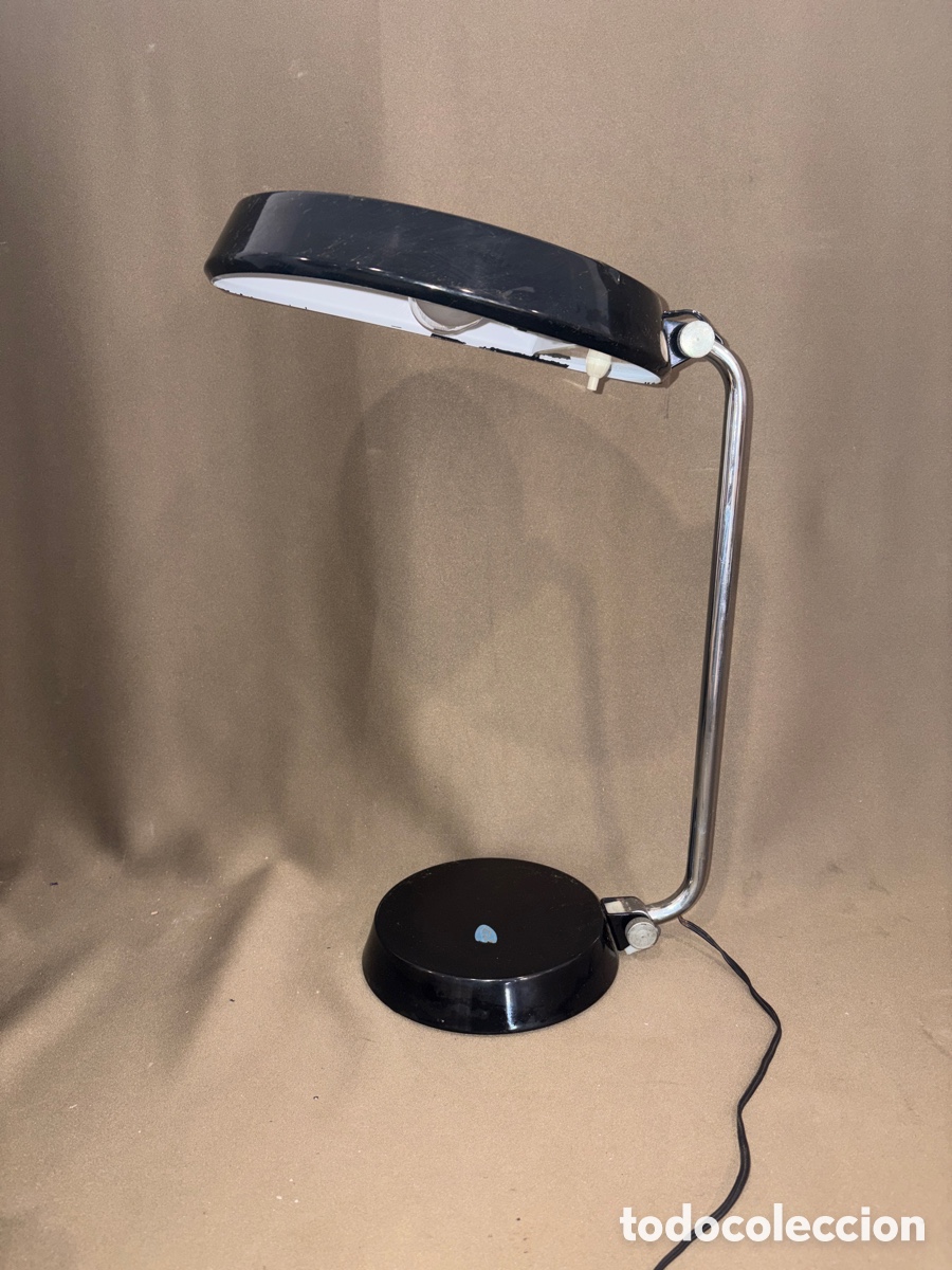 Antig&uuml;edades: Antigua l&aacute;mpara de despacho GEI,a&ntilde;os 70*FUNCIONA*ver fotos,tipo fase.