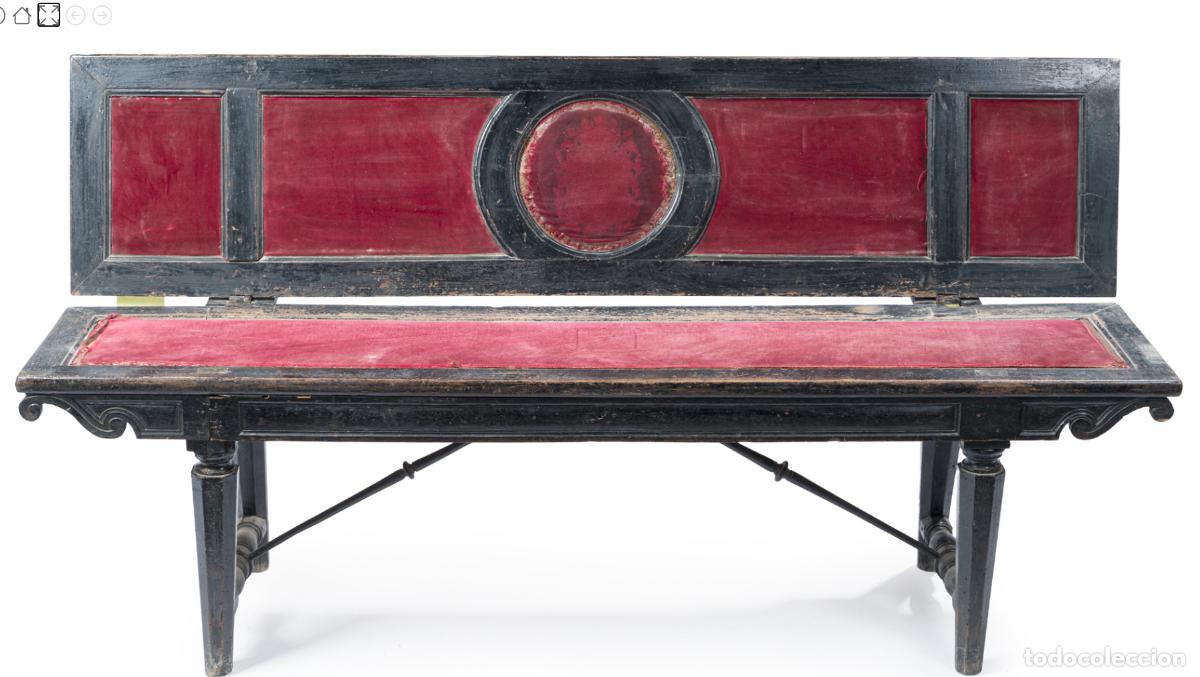 Antiguidades: Banco espa&ntilde;ol del siglo XVI.