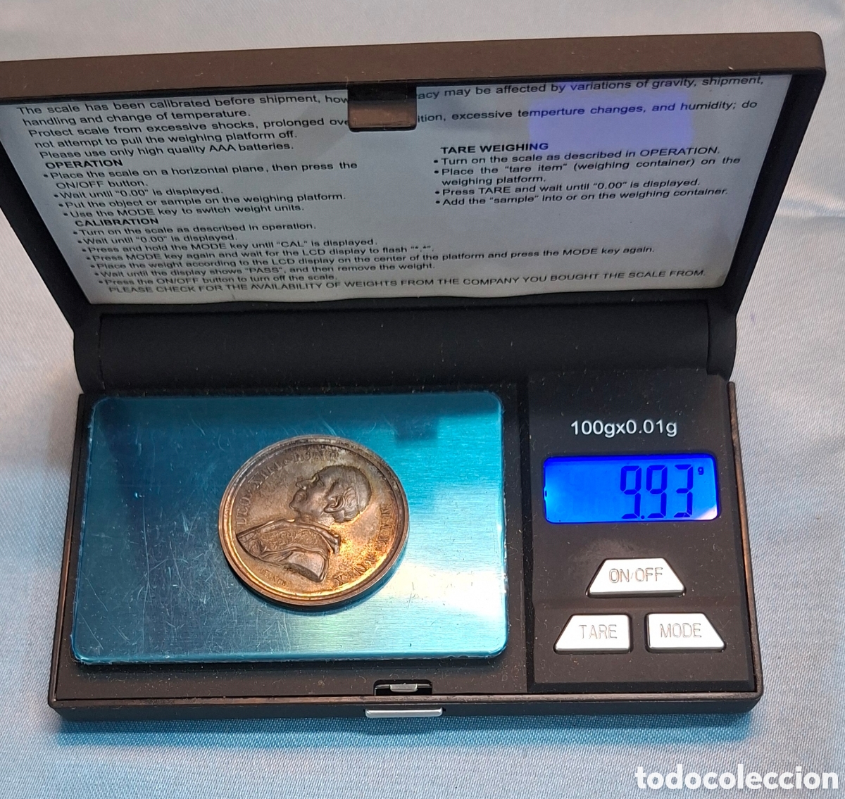 Antig&uuml;edades: Medalla de plata 925 &ndash; Exaltaci&oacute;n de la Santa Cruz