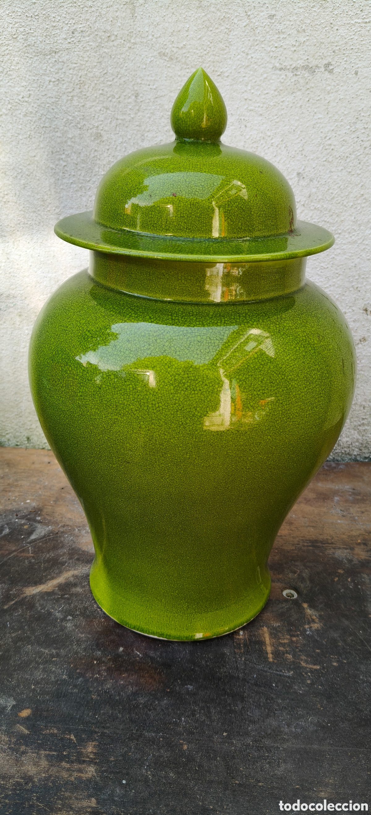 Antig&uuml;edades: Pote porcelana chinesa sec xx Verde