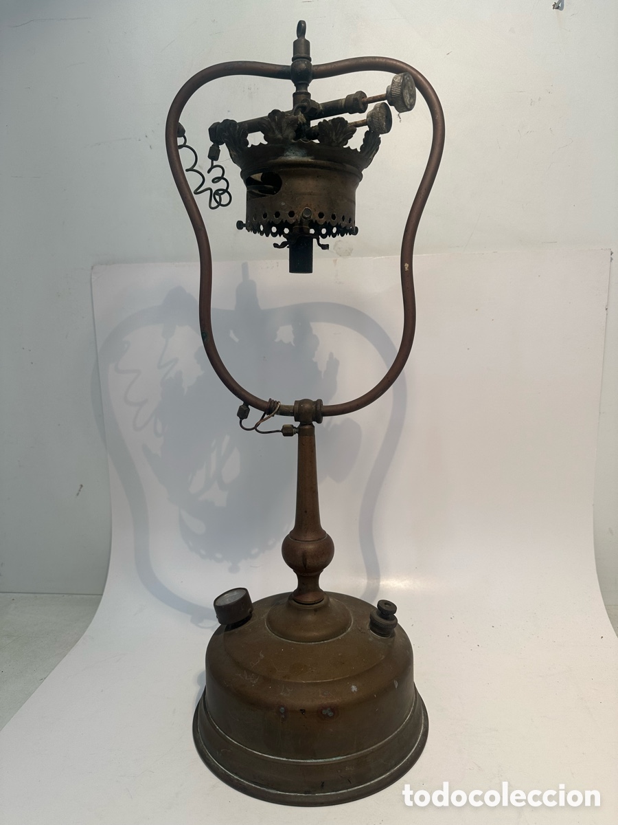 Antig&uuml;edades: PRECIOSA LAMPARA SOBREMESA DE PRESION ANTIGUA A&Ntilde;OS 20. MARCA LILOR PARIS.