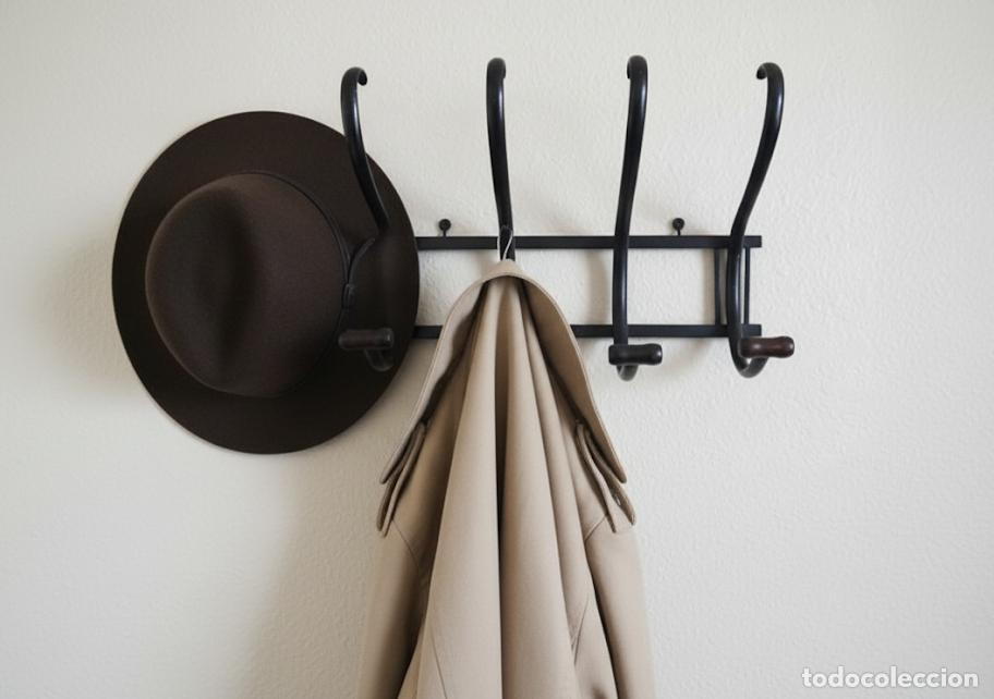 Antiques: Perchero de pared vintage estilo Thonet de cuatro brazos (M07)