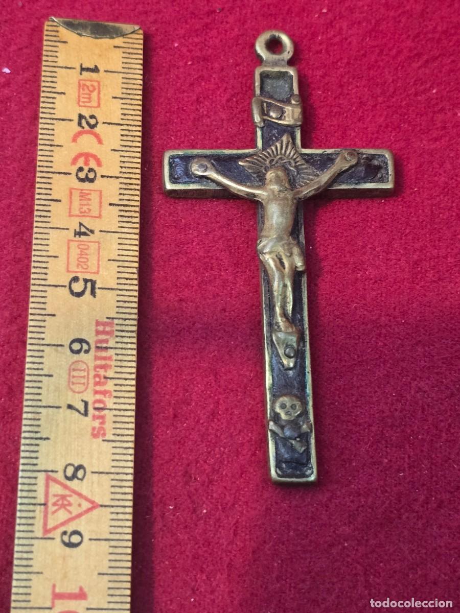 Antiques: CRUZ CRUSIFIJO DE BRONCE