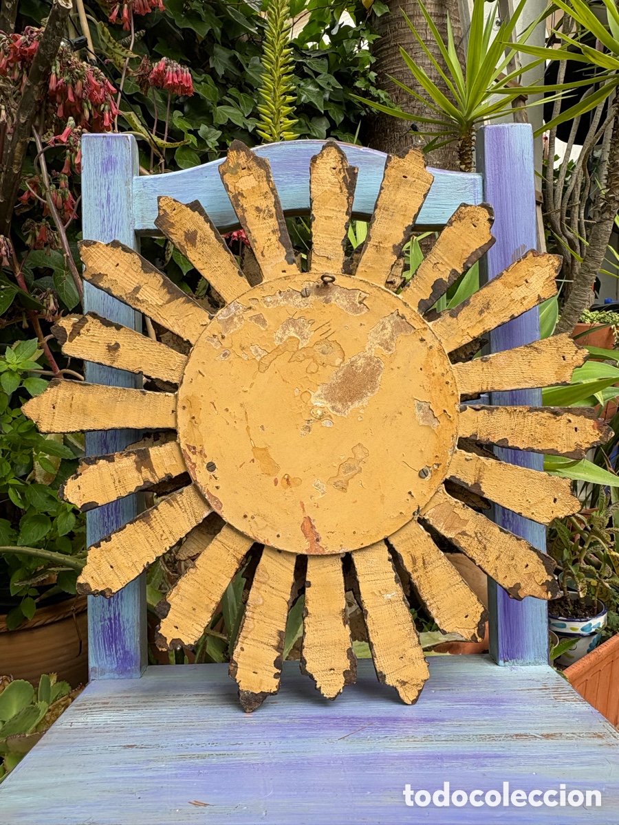 Antig&uuml;edades: ESPEJO SOL MADERA DORADO - Foto 15