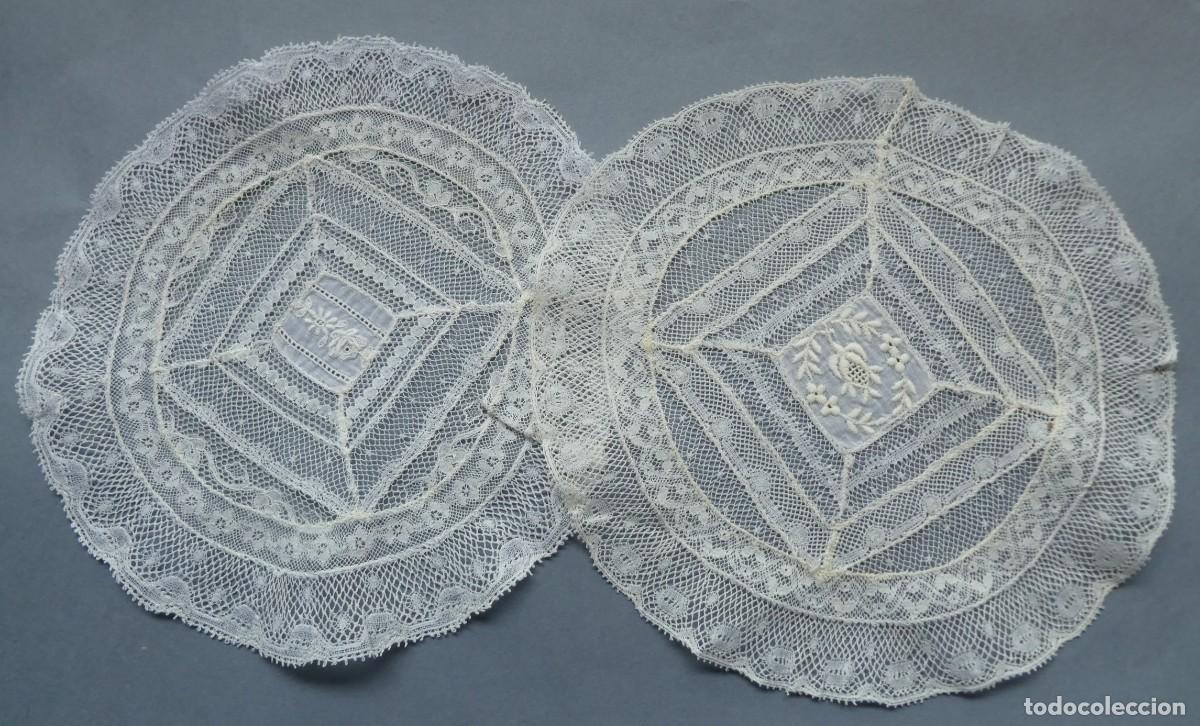 Antig&uuml;edades: DOSS ANTIGUOS TAPETES ENCAJE DE NORMAND&Iacute;A S.XIX