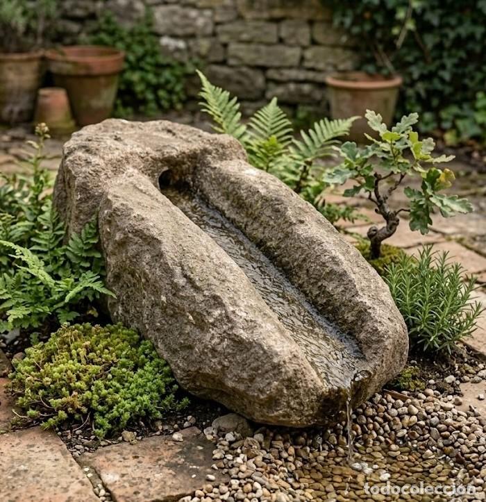 Antig&uuml;edades: Ca&ntilde;o de piedra antiguo. Portugal.
